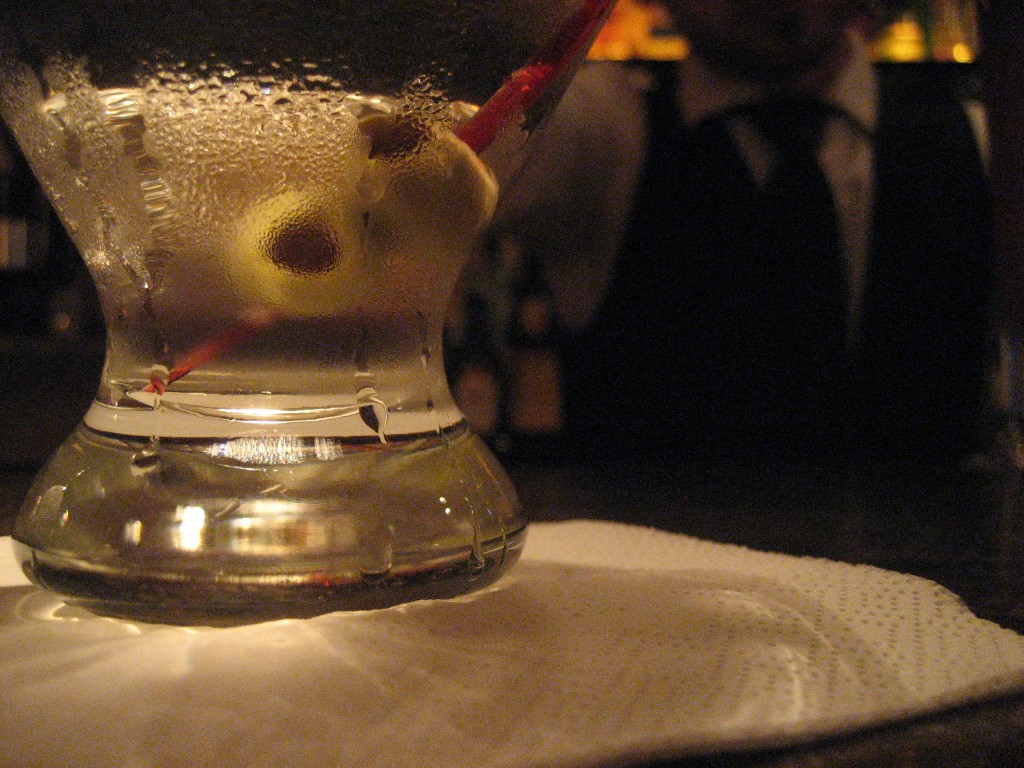 an extra dirty martini (I've never seen this much care put into drinks before!